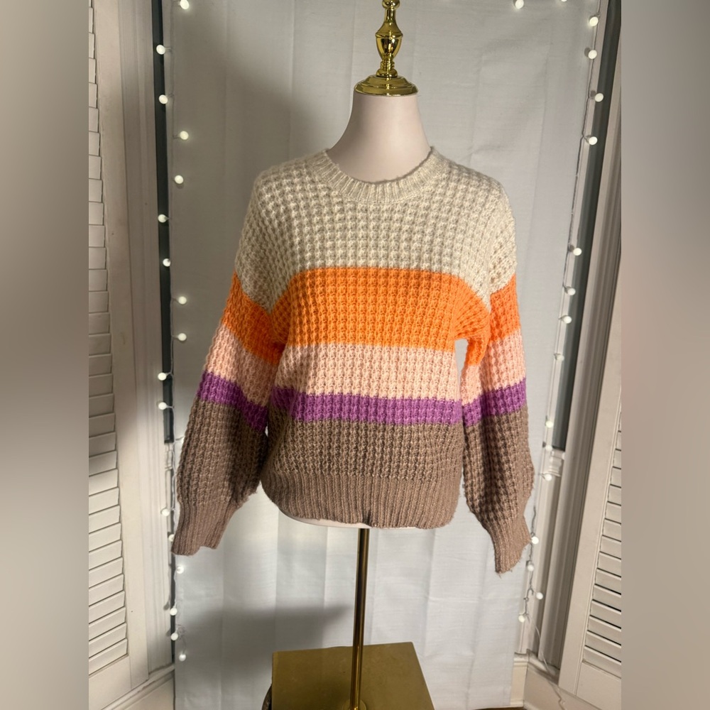 Universal Thread Oversized Colorblock Knit Sweate… - image 1